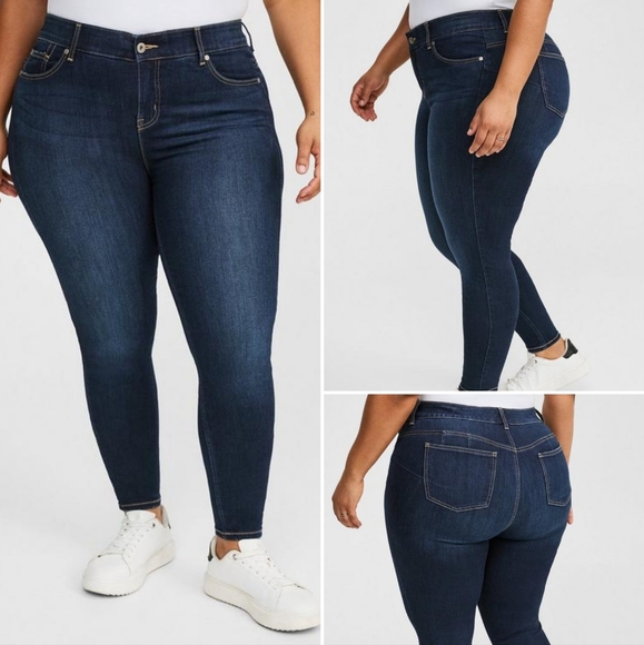 Jeans Skinny Va Alta Con Bottoni E Tasche Inclinate, Taglie - Foto 9